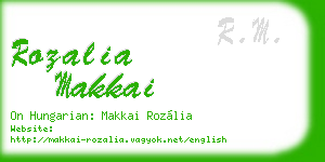 rozalia makkai business card